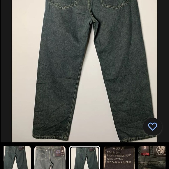 Karizma Collections  Men's Jeans Size 40/32 Vintage Blue Wash - Picture 10 of 16